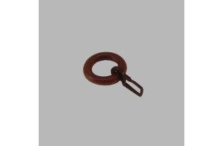 Anneaux de rideaux en bois de noyer clair brun 10 pcs