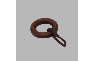 Anneaux de rideaux en bois noyer brun foncé 10 pcs