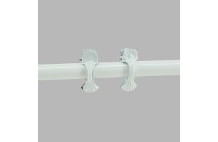 Clips voor vitrage wit 35 mm 6 stuks