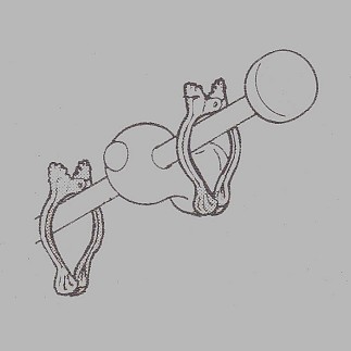 Clip for drapes white 35 mm 6 pieces