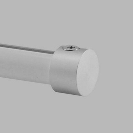 Embouts tringle à rideaux canal 20 mm couleur aluminium par pièce