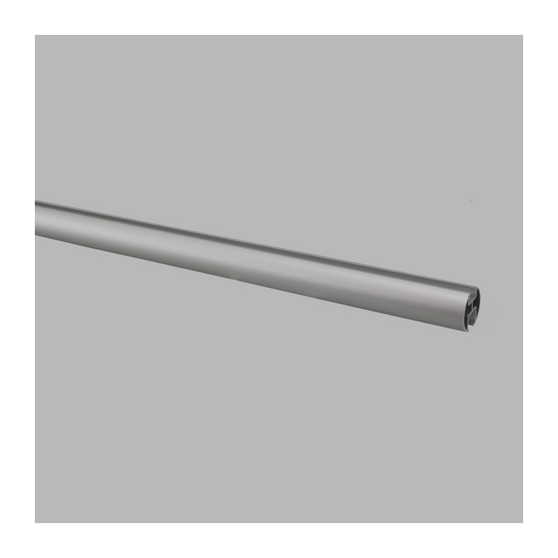 Tringle à rideaux canal 28 mm couleur aluminium longueur 150 cm Tringle à rideaux canal 28 mm couleur aluminium longueur 150 cm