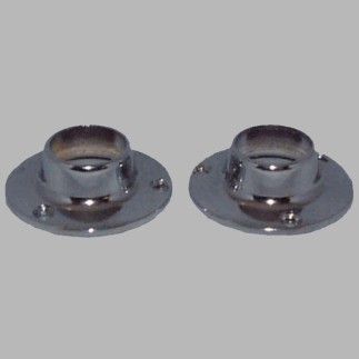 Steun in de dag gordijnroede 19 mm kleur Chroom 2 stks