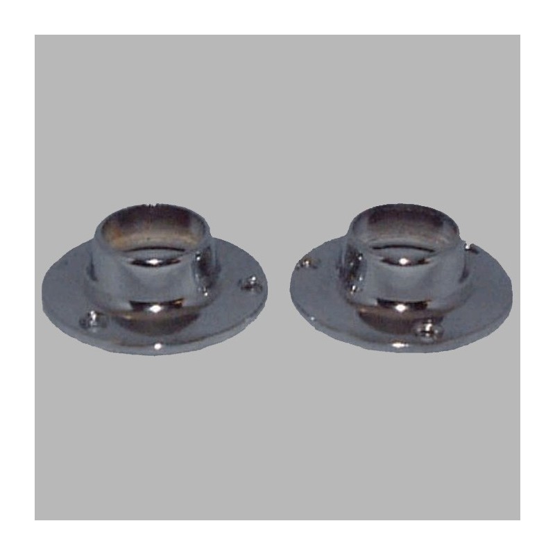 Steun in de dag gordijnroede 19 mm kleur Chroom 2 stks