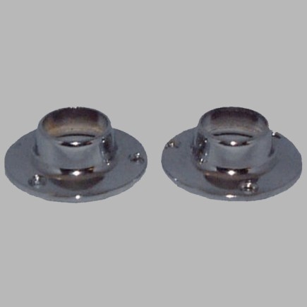 Wall mount brackets curtain rod 19 mm chrome 2 pcs
