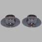 Support muraux tringle à rideau chrome 2 pcs