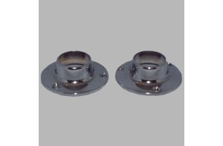 Wall mount brackets curtain rod 19 mm chrome 2 pcs