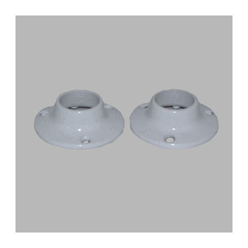 Support dans la journée tringle à rideau 19 mm blanc 2 pcs