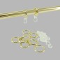 Curtain rings plastic and eyelet brass 35 x 23 mm 10 pieces