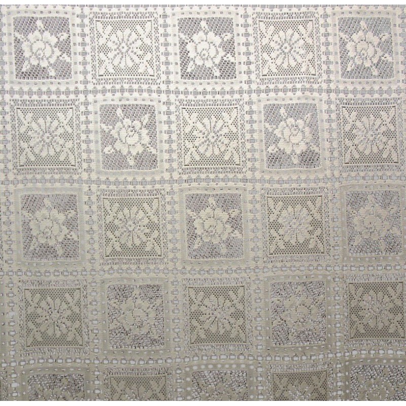 Lace design blocks color white width 150 cm Lace design blocks color white width 150 cm