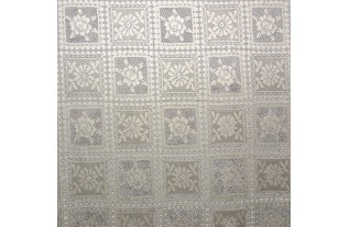 Dentelle design blocs couleur blanc largeur 150 cm