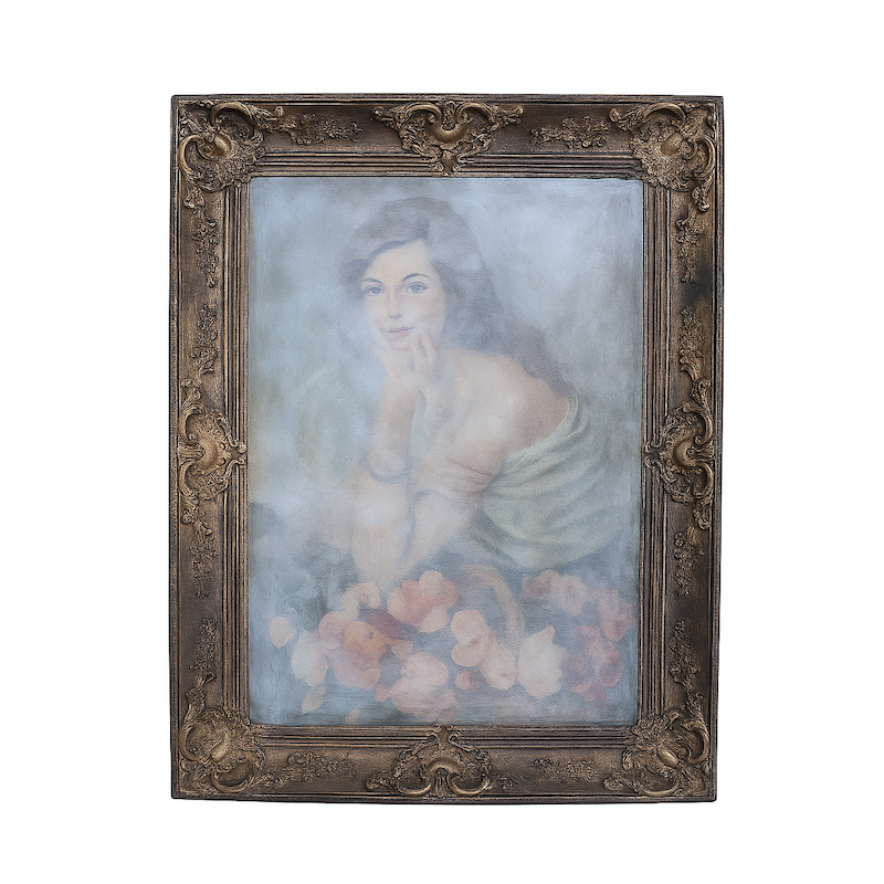 Picture frame with 87 x 66 cm poster