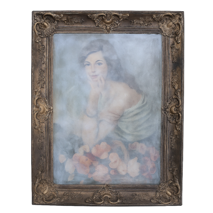 Picture frame with 87 x 66 cm poster