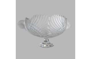 Bol Décoratif Vintage en Verre avec Motif en Relief Luxe Intemporel