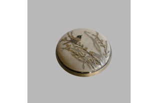 Vintage Koperen Sierpotje met Vogeldesign Elegante Decoratieve Accessoire