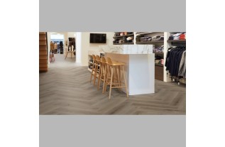 texas oak H86 Coretec essentials chevron plancher pvc