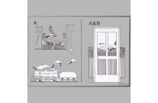 Decorations for kidsrooms of frieze frame design Train rails