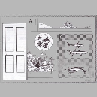 Décoration pour chambre d'enfant de frieze frame design Monde sous-marin
