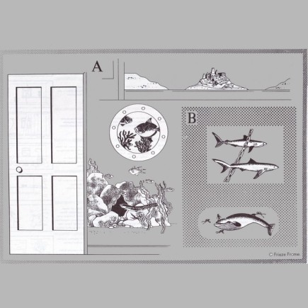 Décoration pour chambre d'enfant de frieze frame design Monde sous-marin