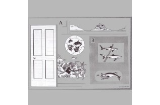 Decorations for kidsrooms of frieze frame design Underwater World