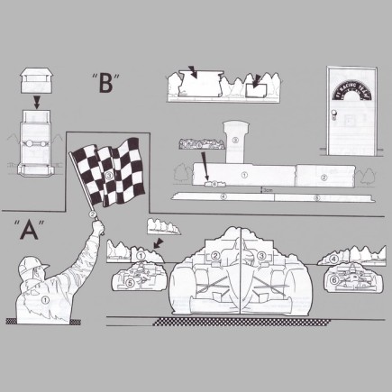 kinderkamer decoraties van frieze frame design Grand prix B