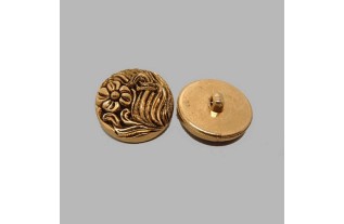 Knoop goudkleurig motief 28 mm