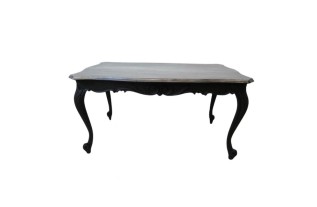 Salon Tafel – Geschilderd in Cornwall Black met Zilver | Uniek Meubelstuk