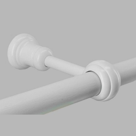 Complete wooden curtain rod 35 mm white length 150 cm