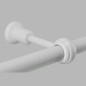 Complete wooden curtain rod 35 mm white length 150 cm