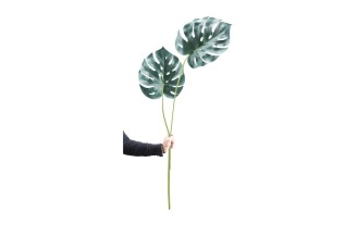 Set de 2 feuilles de Monstera en soie – Symbolique botanique et caractère (108 cm)