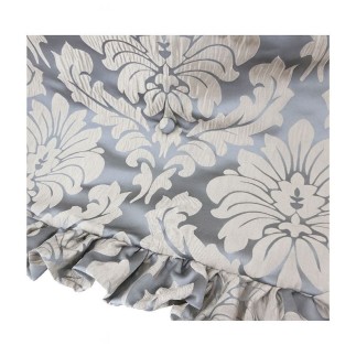 Quilted Bedspread with Ruffles and Covered Buttons – 145 × 145 cm