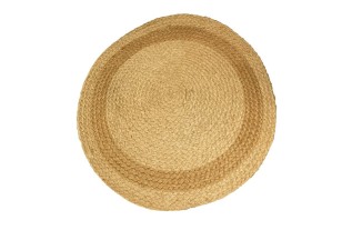 Rond vloerkleed kokos diameter 90 cm kleur naturel