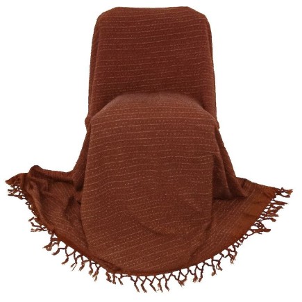 Grand Foulard Chocolate Brown  220 x 270 cm– Timeless Warmth for Your Interior