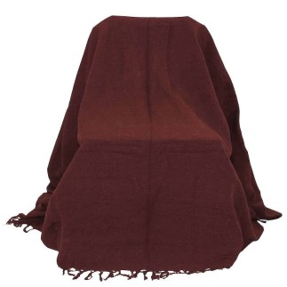 Grand Foulard Mocha Brown – Warm Country Atmosphere & Timeless Softness (220 × 250 cm)