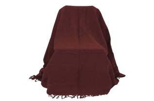 Grand Foulard Mocha Brown – Warm Country Atmosphere & Timeless Softness (220 × 250 cm)