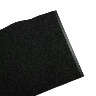 Black doormat with rubber backing 81 x 130 cm