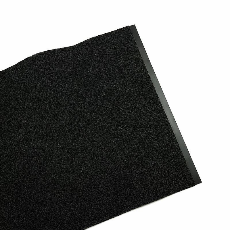 Black doormat with rubber backing 81 x 130 cm