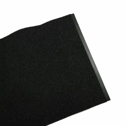 Black doormat with rubber backing 81 x 130 cm