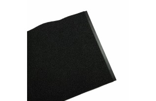 Tapis de marche à sec noir avec dos en caoutchouc 81 x 130 cm