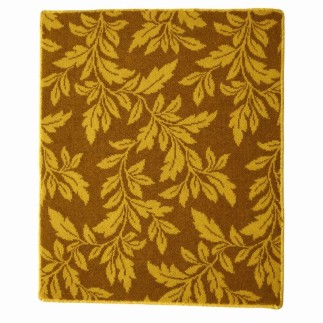 Matt ocher and brown with branch design 63 x 77 cm