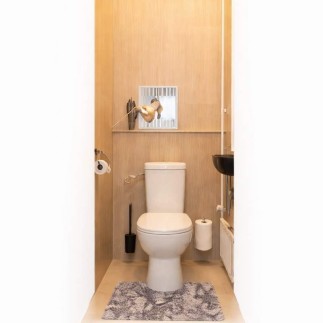 Toilet mat purple marbled 65 x 50 cm