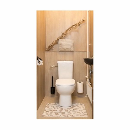 Tapis de toilette  branche avec des feuilles 65 x 50 cm