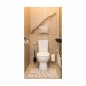 Tapis de toilette  branche avec des feuilles 65 x 50 cm