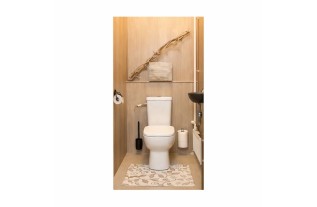 Toiletmat tak met blaadjes 65 x 50 cm