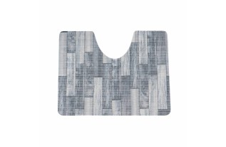 Toilet mat wood blue  65 x 50 cm
