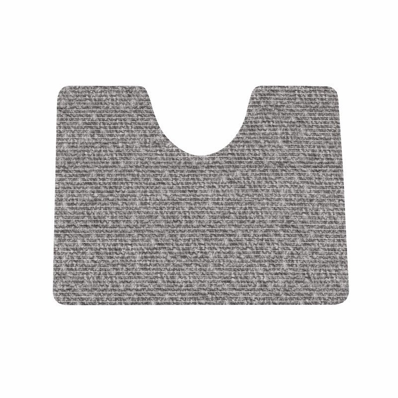 Tapis de toilette marron à texture côtelée – 65 × 50 cm