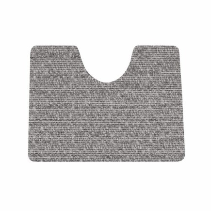 Brown toilet mat with ribbed texture – 65 × 50 cm