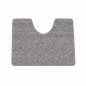 Toiletmat bruin bewerkt met ribstructuur – 65 × 50 cm