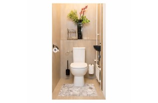 Toilet mat grey boulders 65 x 50 cm