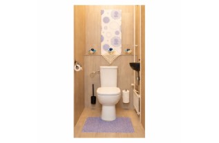 tapis de toilette bleu edite 65 x 50 cm